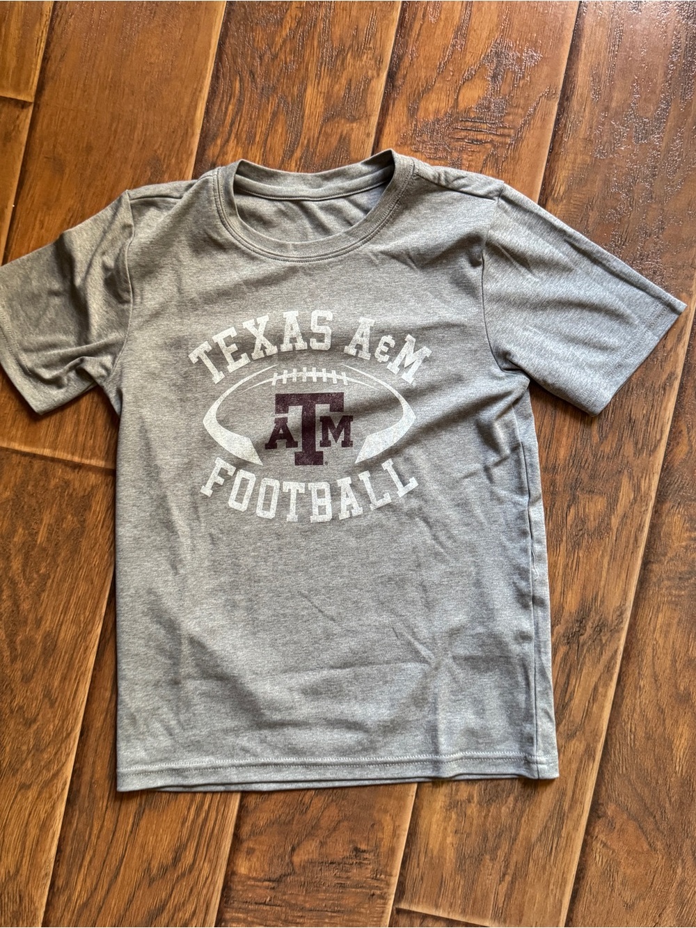 Grey Kids' Texas A&M Football T-Shirt